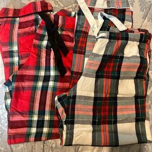 Victoria’s Secret flannel holiday plaid pajama bottoms